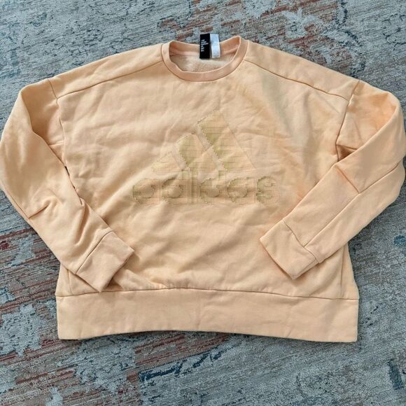 Adidas Peach Soft Logo Sweatshirt - Picture 1 of 8